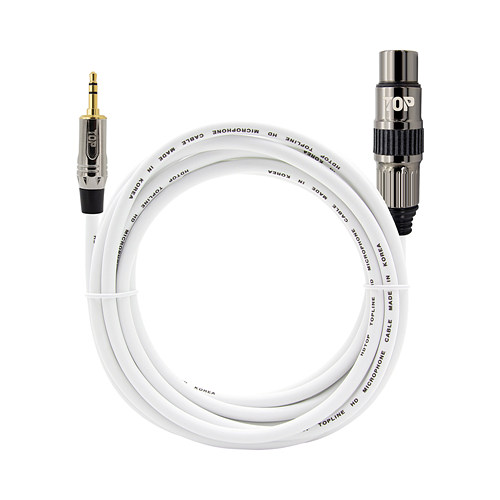 HDTOP  3.5mm 스테레오 to XLR MF 메탈화이트 케이블