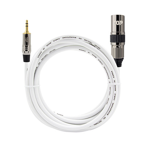 HDTOP  3.5mm 스테레오 to XLR MM 메탈화이트 케이블