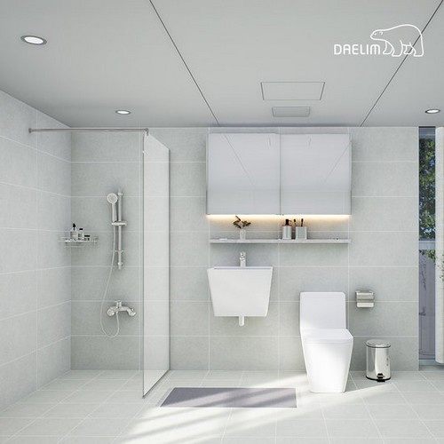 대림바스  코나그레이 LED 슬라이딩장형 거실욕실