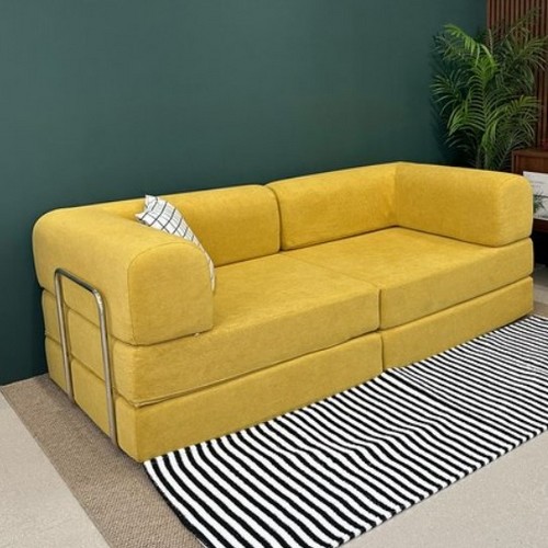 우아미가구 콜모 접이식 압축 패브릭 소파 3인용