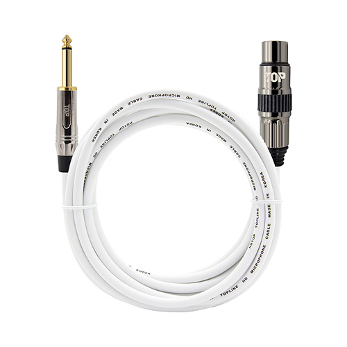 HDTOP  5.5 모노 to XLR MF 메탈화이트 케이블