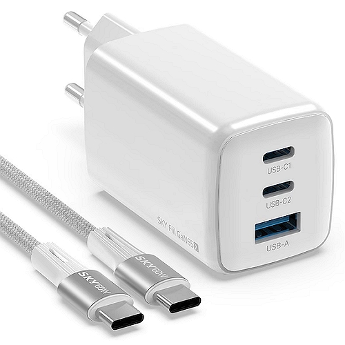 스카이랩 스카이 필 PD PPS 65W 3포트 GaN 충전기 SKY-GaN65X