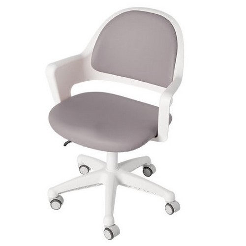 에보니아  엘론 화이트프레임 PU가죽 의자