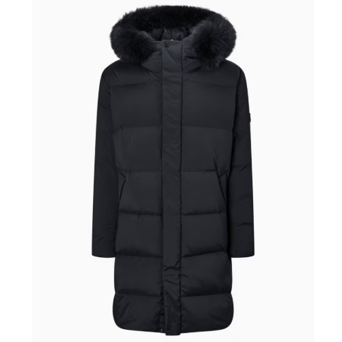 LF 헤지스골프 폭스퍼 로고패치 롱 다운 자켓 WPJU4D942BK