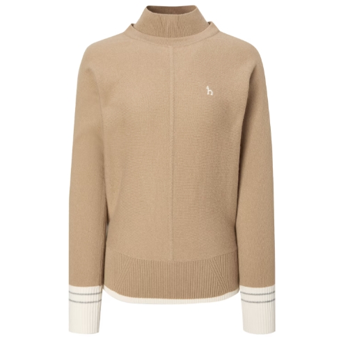 LF 헤지스골프 더블 모크넥 캐시미어 니트 HWSW5D711CM