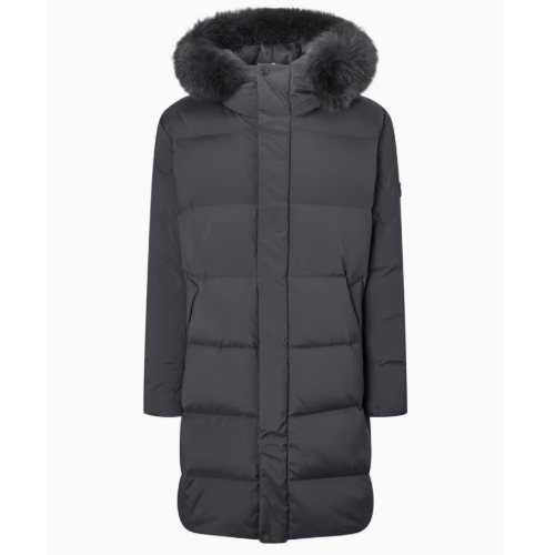 헤지스골프 폭스퍼 로고패치 롱 다운 자켓 WPJU4D942CG