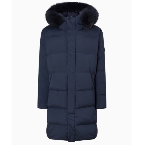 헤지스골프 폭스퍼 로고패치 롱 다운 자켓 WPJU4D942N3