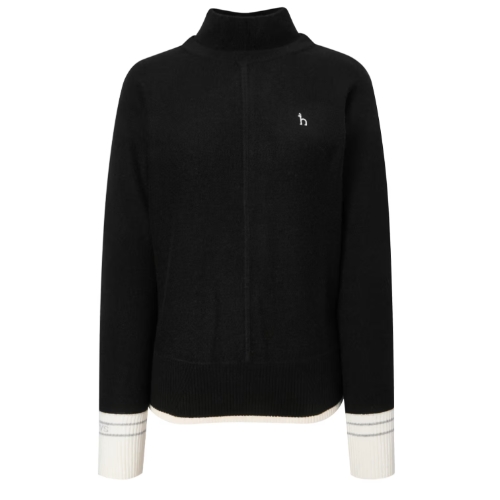 LF 헤지스골프 더블 모크넥 캐시미어 니트 HWSW5D711BK