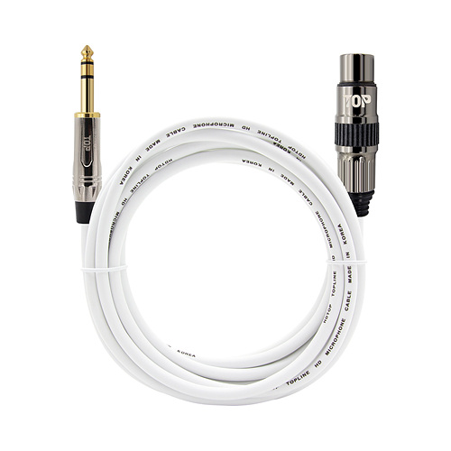 HDTOP  5.5 스테레오 to XLR MF 메탈화이트 케이블