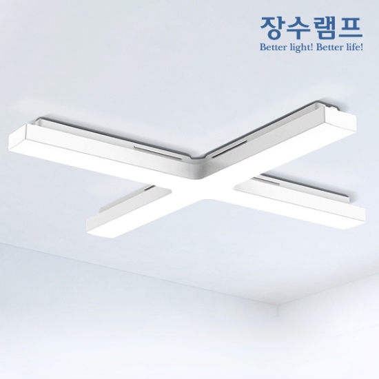 우리조명 장수램프 LED 사각 십자등 60W