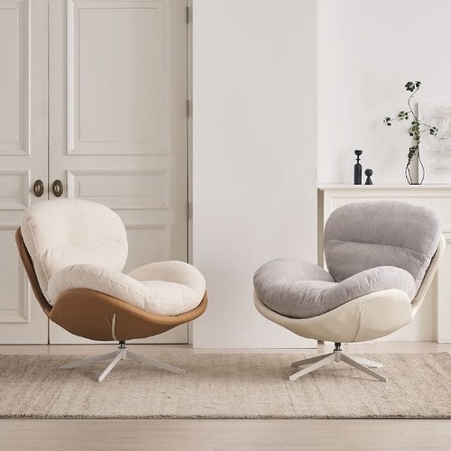 우아미가구 릴렉스 360도 회전 안락 수유 패브릭 의자 1인용