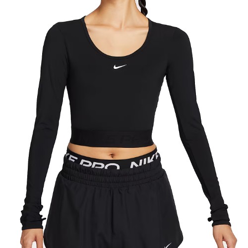 나이키 프로 드라이 핏 크롭 긴팔 탑 HV9993-010