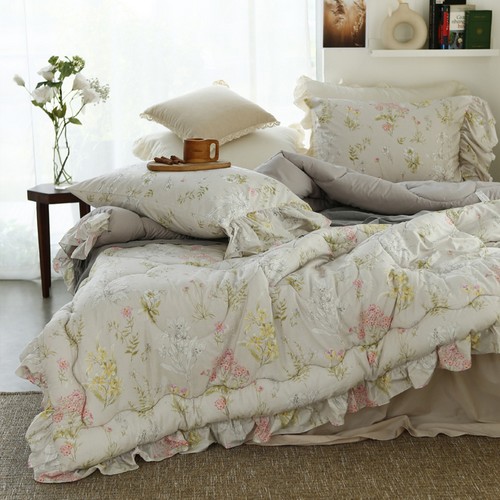 아망떼 센티멘탈 순면 프릴 차렵이불 풀세트