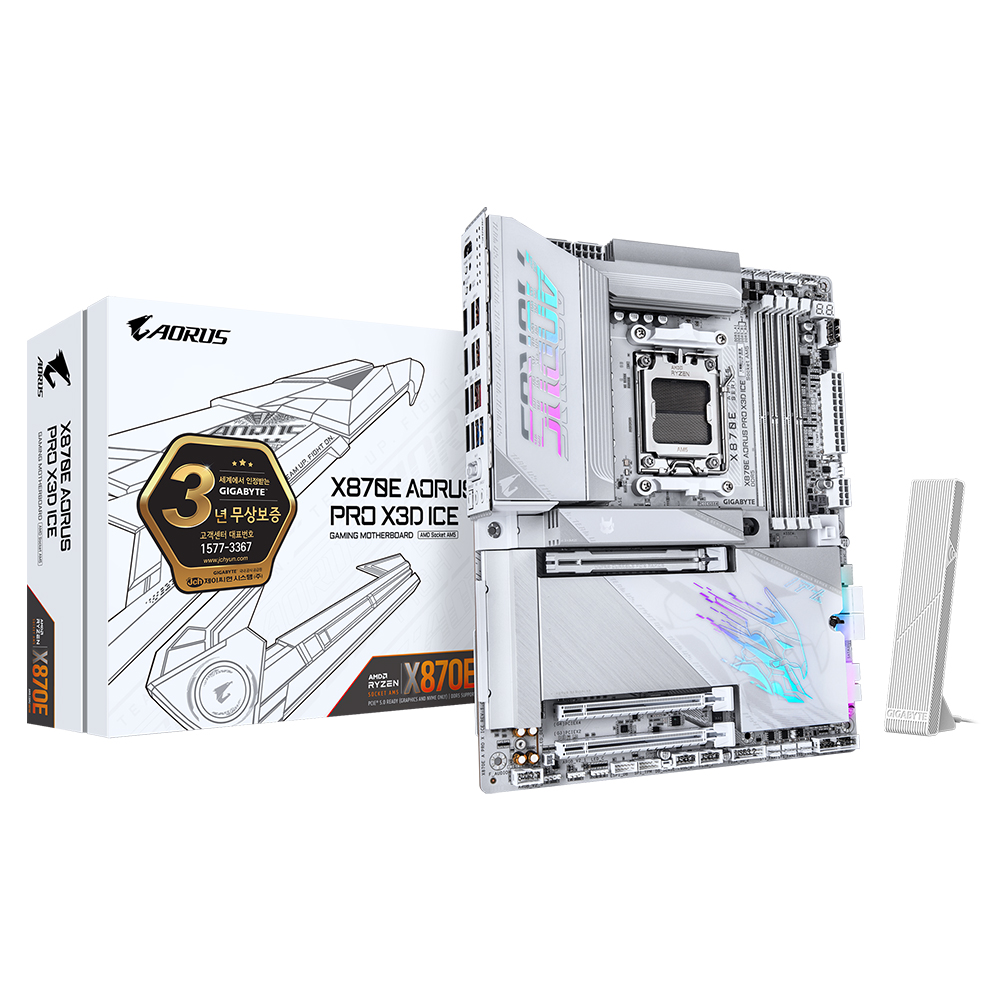 GIGABYTE  X870E AORUS PRO X3D ICE 제이씨현