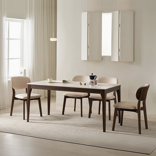 삼익가구 시에나 와이드 포세린 통세라믹 원목 식탁 1600