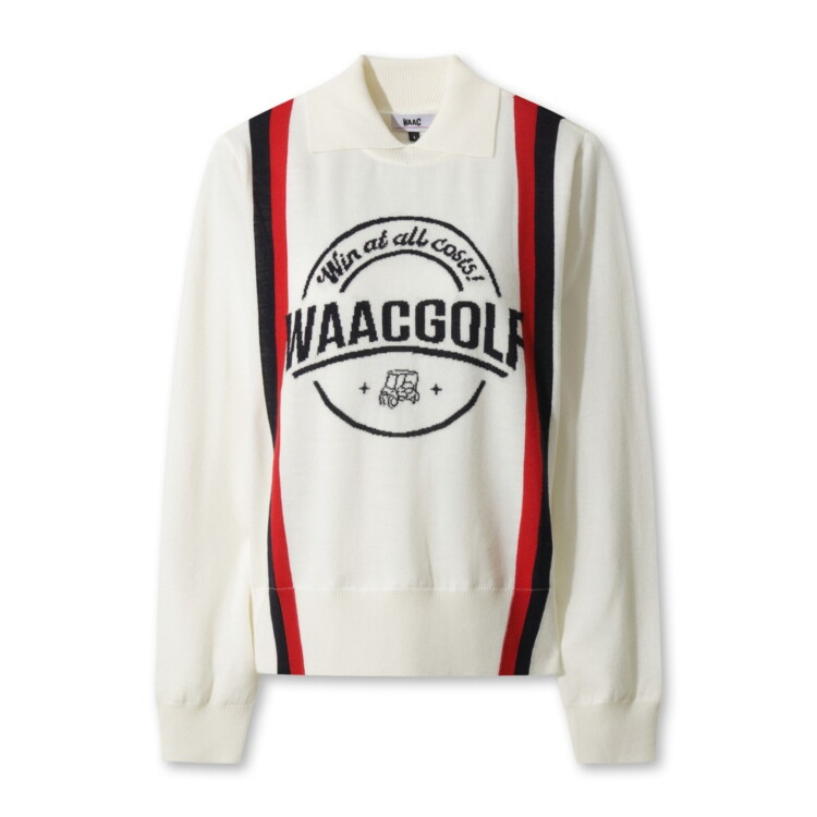 WAAC Cashfeel Stripe Collar 스웨터 WWWAW25703IVX