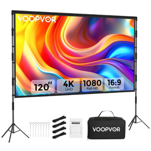 VOOPVOR 스탠드 프로젝터 스크린 해외구매