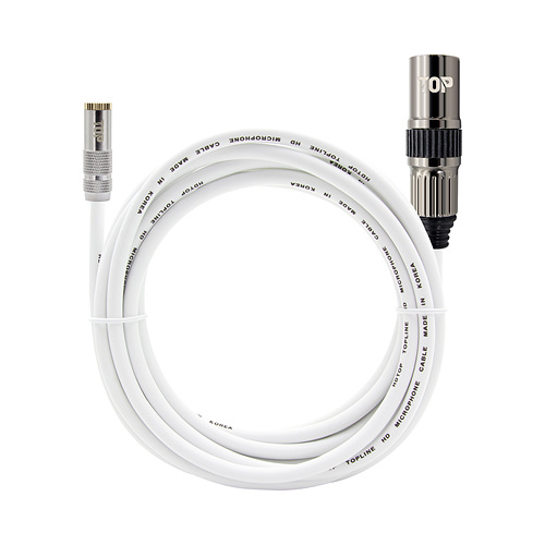 HDTOP  3.5mm 스테레오 to XLR FM 메탈화이트 케이블