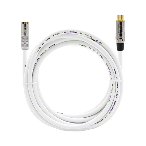 HDTOP  3.5mm 스테레오 to RCA FF 메탈화이트 케이블