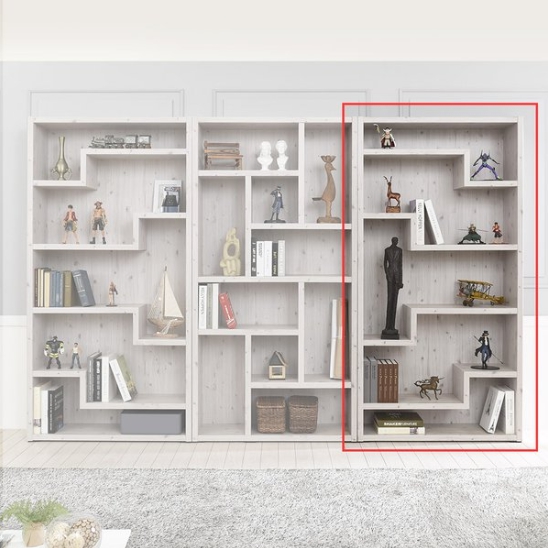 우아미가구 비넬 5단 인테리어 디자인 우측 책장 1000