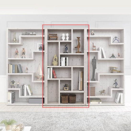 우아미가구 비넬 5단 인테리어 디자인 중앙 책장 1000