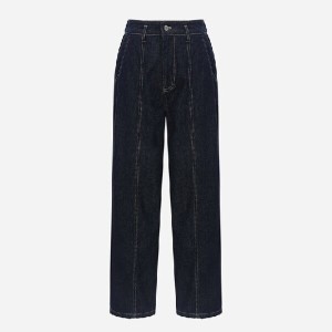 써스데이아일랜드 뒷밴딩 절개 배기 데님 팬츠 T236MJE134W