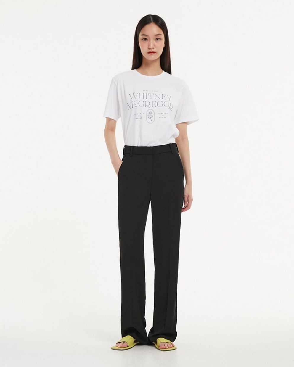 랩 레직기 일자 핏 슬랙스 AN2WP660