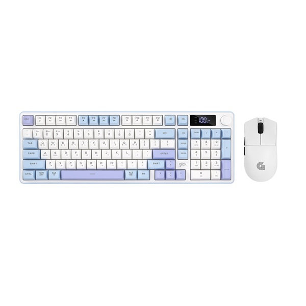 지클릭커  OFFICEPRO WMK990 사일런스 M LCD 98 무선 키보드 마우스 세트