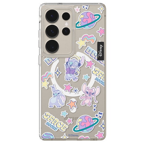 모란카노코리아  갤럭시S25 플러스 디즈니 스티치 오로라 크리스탈 맥세이프 디자인 케이스