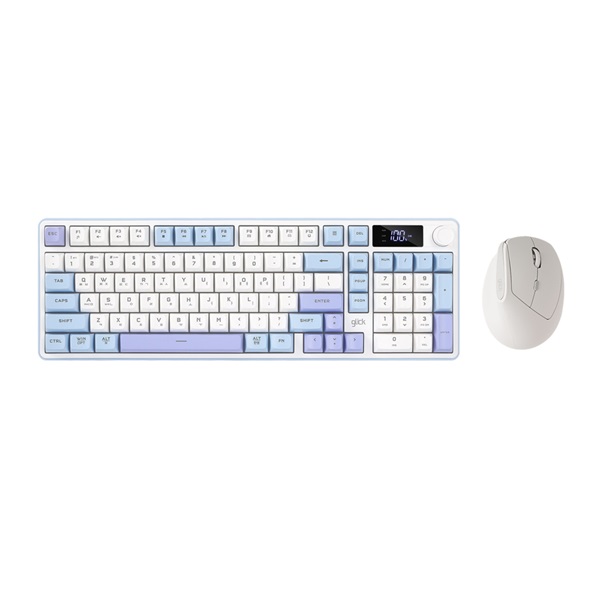 지클릭커  OFFICEPRO WMK600 사일런스 M LCD 98 무선 키보드 마우스 세트