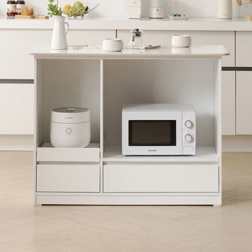 라로퍼니처 위브 유광 포세린 세라믹 렌지대 수납장 홈바 아일랜드 식탁 1200