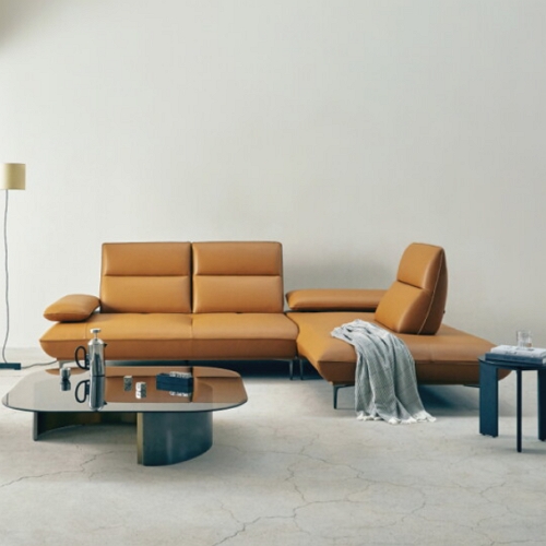 에싸 퍼스트 오픈코너형 스윙기능 론도 천연가죽 소파 4인용