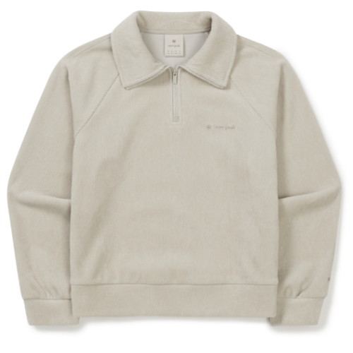 스노우피크 코듀로이 반집업 맨투맨 S25WWFZT71LE