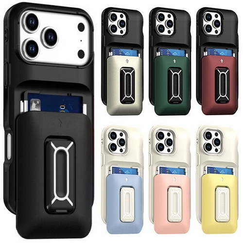 수나르  아이폰13 프로 맥스 컬러풀 슬라이드 카드슬롯 거치대 케이스