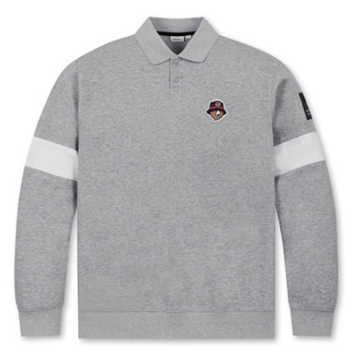 잭니클라우스 골든베어 보더 라인 슬리브 카라 스웻셔츠 G4TAW25851GYX