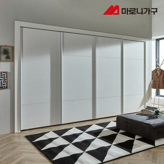 에넥스  빌트 더원화이트 슬라이딩 붙박이장 고급형