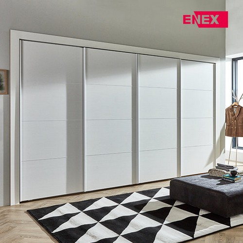 에넥스  빌트 더원화이트 슬라이딩 붙박이장 실속형