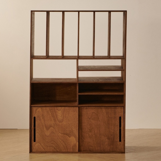 홈인홈 북다방 3단 라왕 원목 미닫이 수납 책장 800