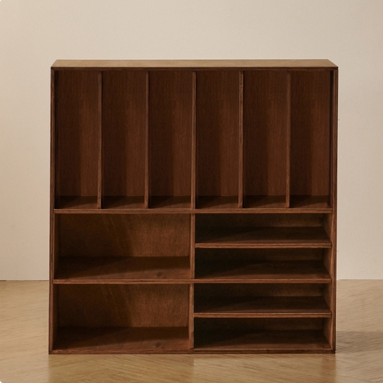 홈인홈 북다방 2단 라왕 원목 오픈 수납 책장 800