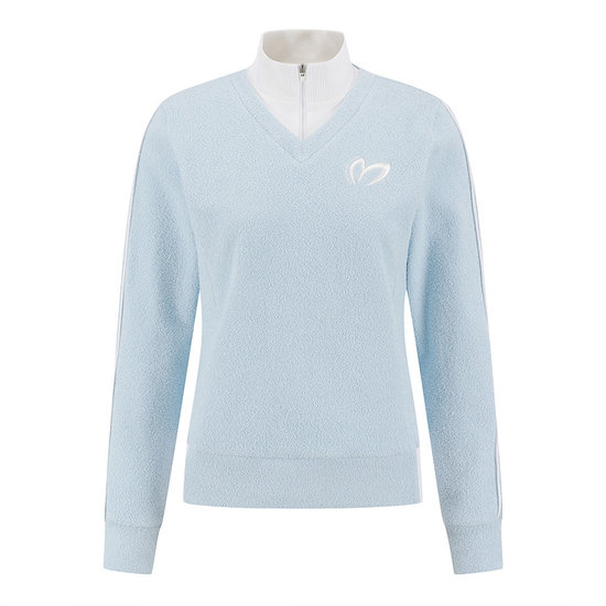 마스터바니에디션  집업 니트 카라 부클 티셔츠 421E4TR608_BL