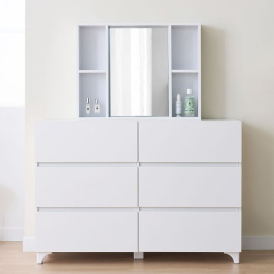 벨리카가구  고니 3단 수납 화장대 1200