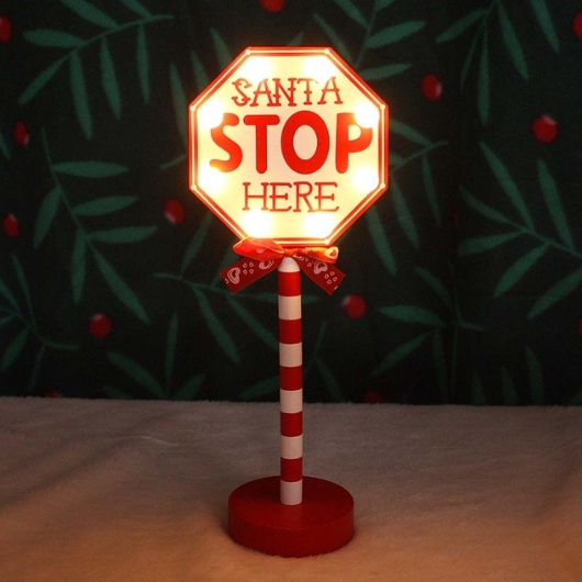 젤센  LED 크리스마스 산타 스톱 무드등 옥타곤 스탑