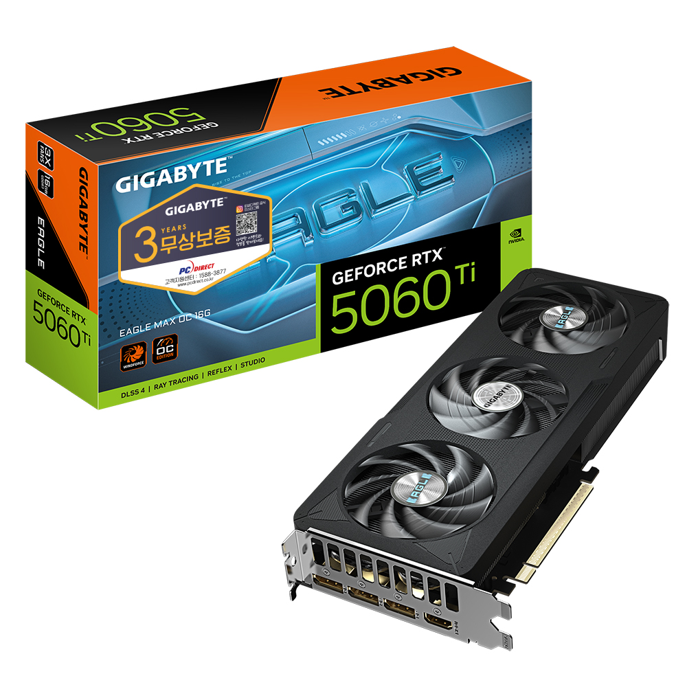 GIGABYTE  지포스 RTX 5060 Ti EAGLE MAX OC D7 16GB 피씨디렉트