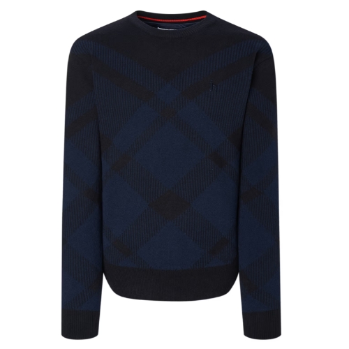 LF 헤지스골프 체크 방풍 니트 풀오버 HUSW5D713N3