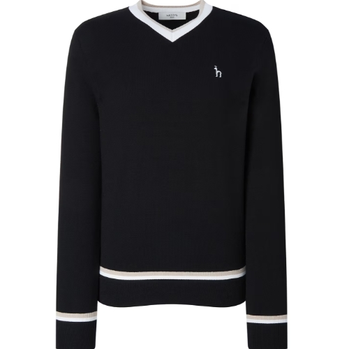 LF 헤지스골프 V넥 라인 니트 WWSW4D611BK