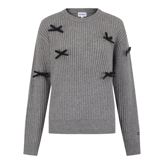 크리스패션 파리게이츠 잭바니 리본 골조직 소프트 니트 521E4SV303_GY