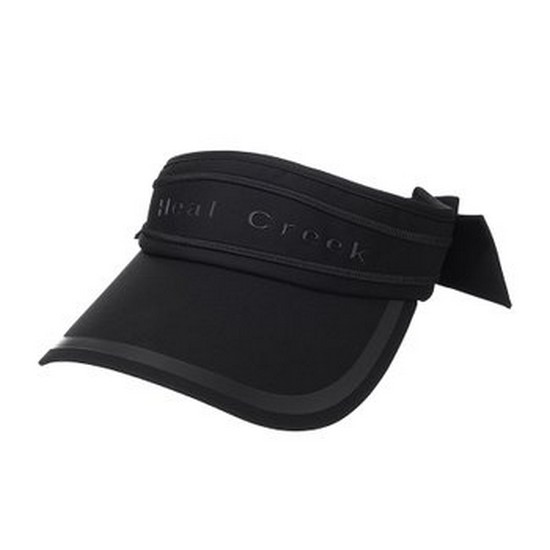 힐크릭  리본 둥근챙 바이저 2HCHTS4803BLA