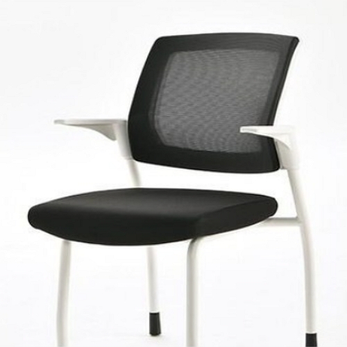 라온체어  CS200 화이트 A형 팔걸이유 모두고정 책상 의자