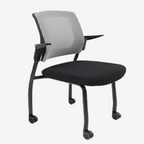 라온체어  CS200 블랙 B형 팔걸이유 모두바퀴 책상 의자