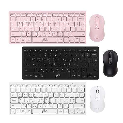 지클릭커  오피스 WMK55 움직이는 마카롱 무선 키보드 마우스 세트